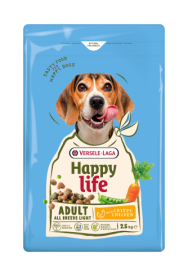 Happy Life Adult Light with Chicken  - Kiegyensúlyozott eledel csirkehússal – túlsúlyos kutyáknak. 2,5 kg