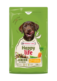 Happy Life Junior with Chicken - Kiegyensúlyozott eledel csirkehússal – élénk, növekedésben lévő kölyökkutyáknak - 7,5 kg