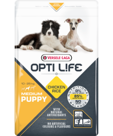 Opti Life  Puppy Medium - Kiegyensúlyozott kölyökkutyatáp - csirkés izű - közepes méretű kutyáknak - 2.5 kg