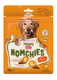 Happy Life Nomchies Beef - Ropogós jutalomfalat krémes töltelékkel – marhás ízben 150 gr