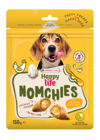 Happy Life Nomchies Chicken  - Ropogós jutalomfalat krémes töltelékkel – csirkés ízben 150 gr