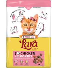 LARA  - Junior Care with Chicken- ízletes csirkés kölyök macskatáp 1,9 kg