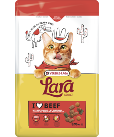 LARA - Adult with Beef Flavour - Ízletes marhás falatok felnőtt macskáknak - 950 gr