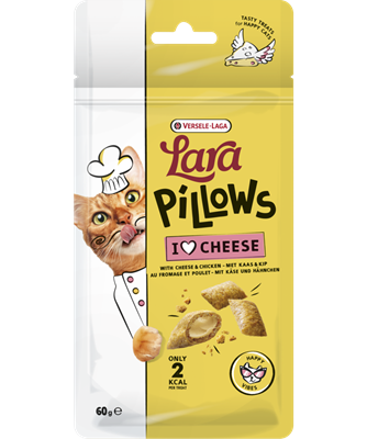 LARA - Pillows with Cheese Happy Vibes Treats - Ízletes jutalomfalatok boldog cicáknak! Sajtos párnácskák...60 gr
